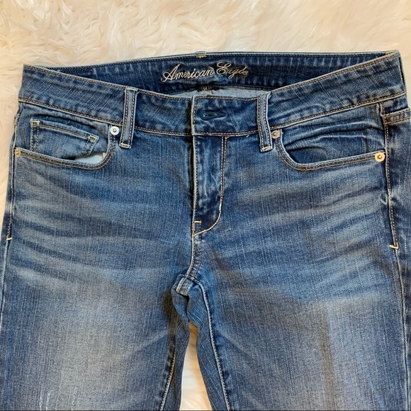 American Eagle Stretch Skinny Dark Wash Jeans 6 - Picture 3 of 9